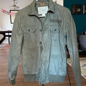 Military style olive jacket